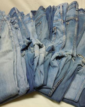 10 Jeans maschili riuso strappati taglia 34 36