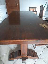 Tavolo legno massello e 4 sedie