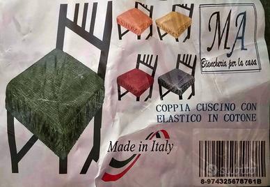SET CUSCINI COPRISEDIE VERDI (n. 6)