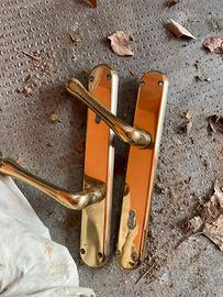 Maniglia in ottone, set 4 maniglie con serratura