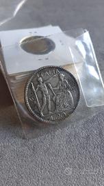 Moneta in argento 20 Lire Littore 1927 Regno