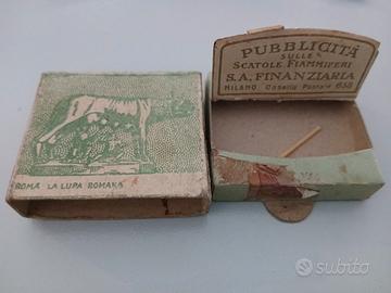 scatola fiammiferi Lupa Romana S.A. Finanziaria 