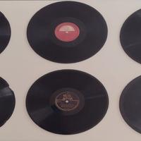 6 dischi 78 giri da grammofono del 900