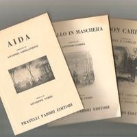 Lotto unico di 3 libretti d'opera