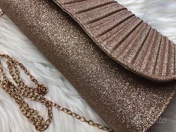 Pochette Oro Glitter - Borsa da Cerimonia / Serata