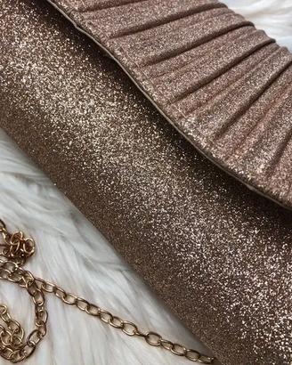 Pochette Oro Glitter - Borsa da Cerimonia / Serata