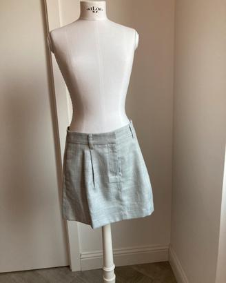 Gonna mini Twinset Actitude grigia sartoriale