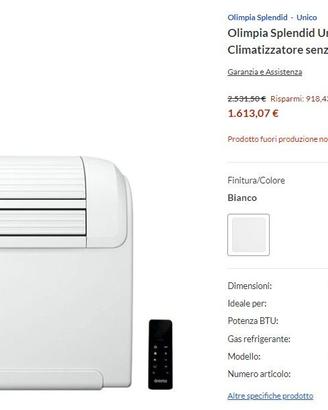 Climatizzatore Olimpia Splendid Unico EDGE