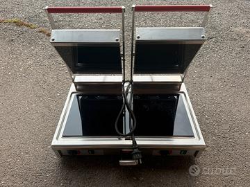 PIASTRA PROFESSIONALE DOPPIA CF INOX