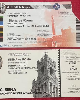 Lotto Due Biglietti Siena Roma