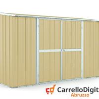 Casetta in lamiera per esterno 307x100cm beige