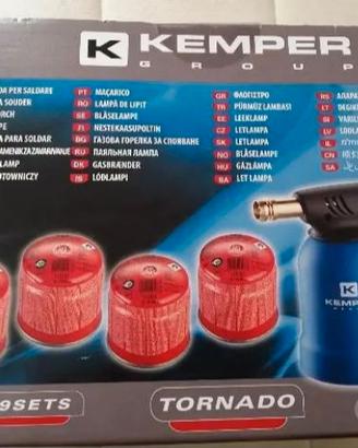 Cannello a Gas KEMPER + 4 Cartucce 