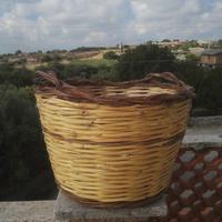 Cesta ("Cruedda") intrecciata in canna