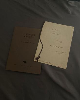 Libro Alessandro Manzoni Il Cinque Maggio vintage