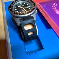 Squale Tropic 20 mm black rubber  fori larghi 