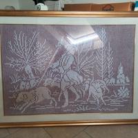 Due grandi quadri con merletti