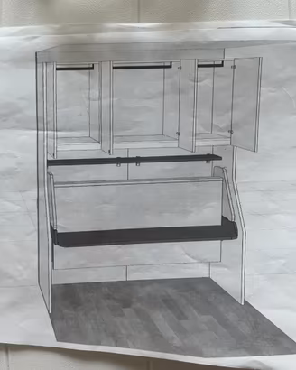 Mobile trasformabile Marca NIDI con letto singolo