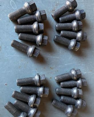 20 x Bulloni ruota neri sferici M14x1,5 33mm
