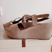 Sandali con zeppa da donna Cafenoir beige 37