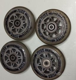 Ruote pattini in linea 90mm con cuscinetti 