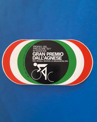 Adesivo sticker GRAN PREMIO DALL'AGNESE 1977