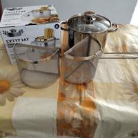 Pentola in Acciaio Inox Induzione con Coperchio tr