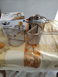 Pentola in Acciaio Inox Induzione con Coperchio tr