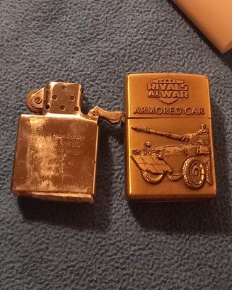 Accendino stile Zippo a benzina ottone vintage