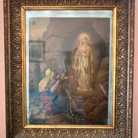 Quadro antico con quadro in legno