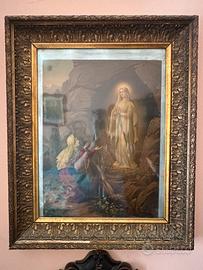 Quadro antico con quadro in legno