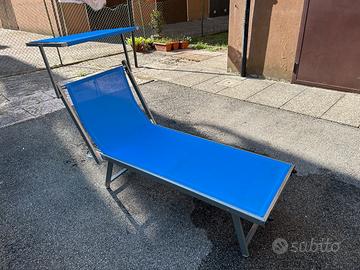 Lettino  spiaggia alluminio parasole