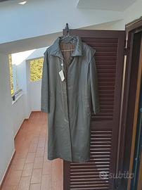 Cappotto in pelle  vintage nuovo con cartellino