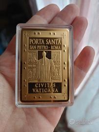 Medaglia Rettangolare Porta Santa San Pietro Roma 