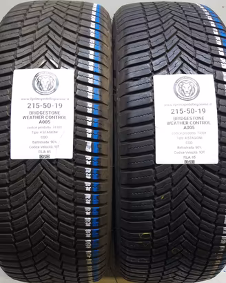 2 GOMME 215 50 19 BRIDGESTONE A74301