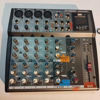 mixer 6 canali phonic 440dp con effetti e  usb k