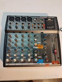 mixer 6 canali phonic 440dp con effetti e  usb k