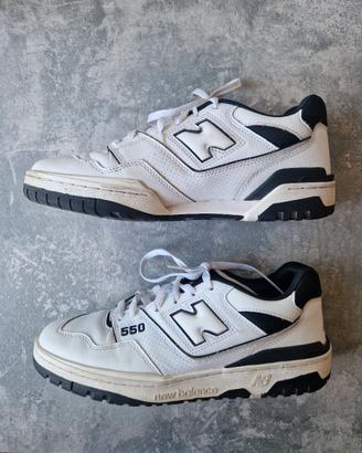 New Balance 550 bianche e nere - buone condizioni