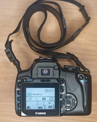 Reflex Eos 400D + obiettivo + flash + accessori