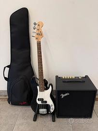 Fender Basso Squier mini + amplificatore Fender