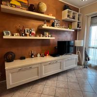 Parete soggiorno legno Lube