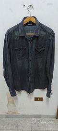 REPLAY M486 Jeans Denim Camicia Casual Uomo Taglia