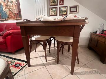 Tavolo estensibile in legno stile arte povera