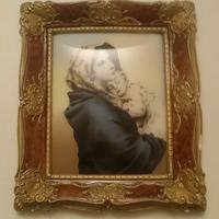 Dipinto Madonna con Bambino cornice in gesso