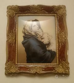 Dipinto Madonna con Bambino cornice in gesso