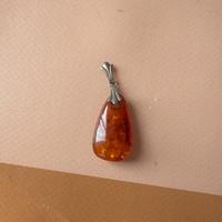 Ciondolo argento e ambra