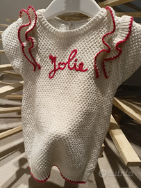 Vestito abito in maglia neonata 6 mesi nuovo