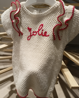 Vestito abito in maglia neonata 6 mesi nuovo