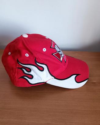 Cappello berretto fiamme e teschio
