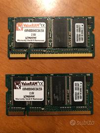 2 RAM Kingston da 256 MB