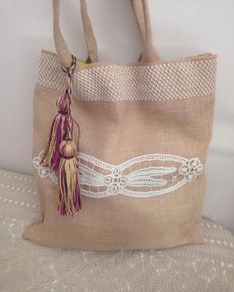 Borsa in juta artigianale